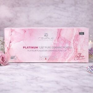 Royale Platinum 1.25" Pink Ceramic Flat Iron. New In Box